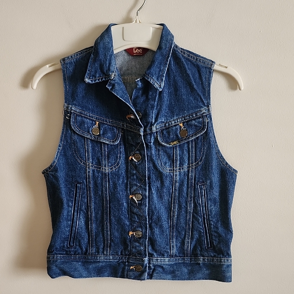 Ms Lee Vintage Classic Blue Denim Vest